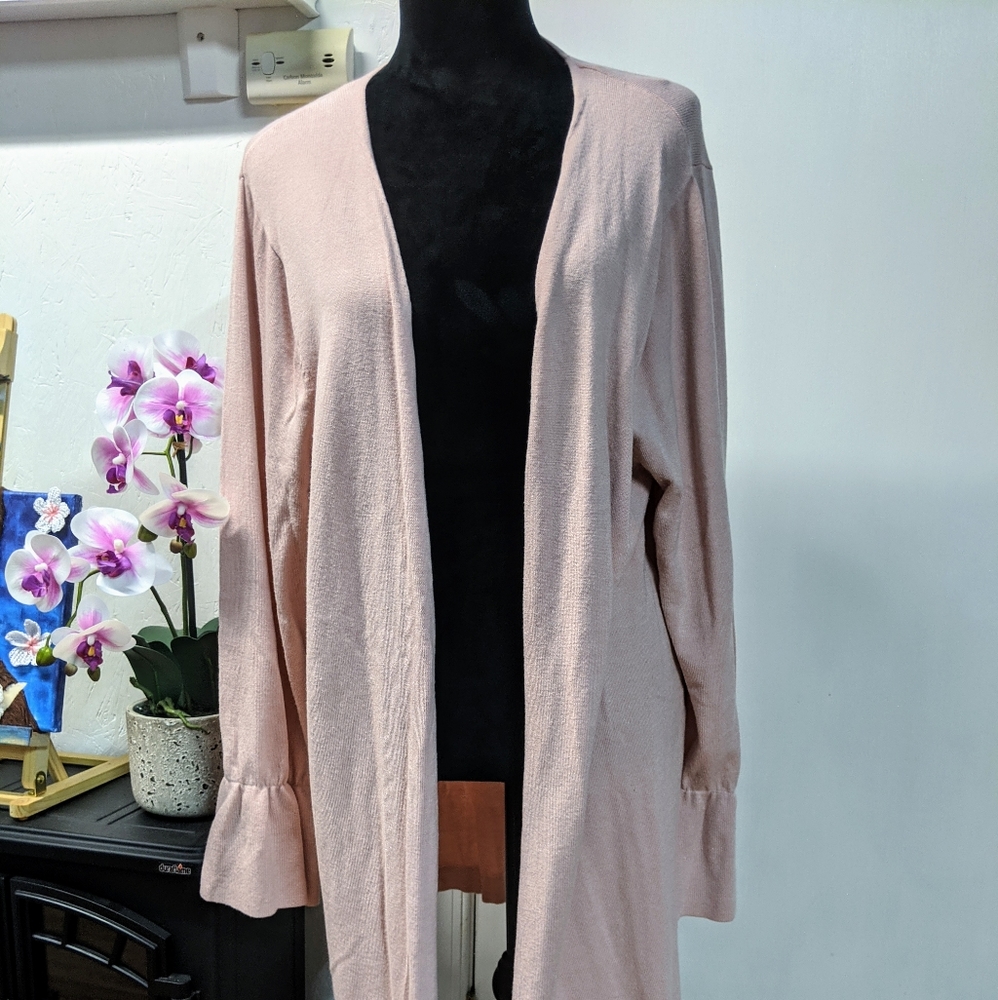 Kaari Blue Women's Long Cardigan. Plus size.